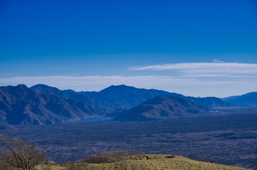 竜ヶ岳　南アルプス　雪山　風景　青空　
