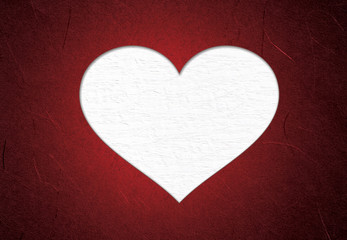 Paper heart greeting card