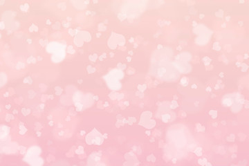 Valentines day abstract background with hearts, women's day love gradient