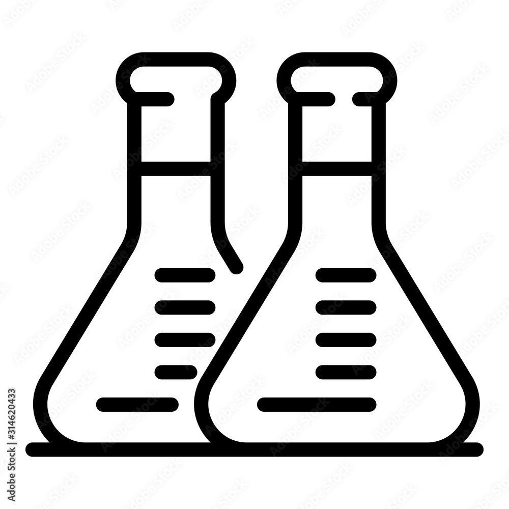 Poster medical flask icon. outline medical flask vector icon for web design isolated on white background