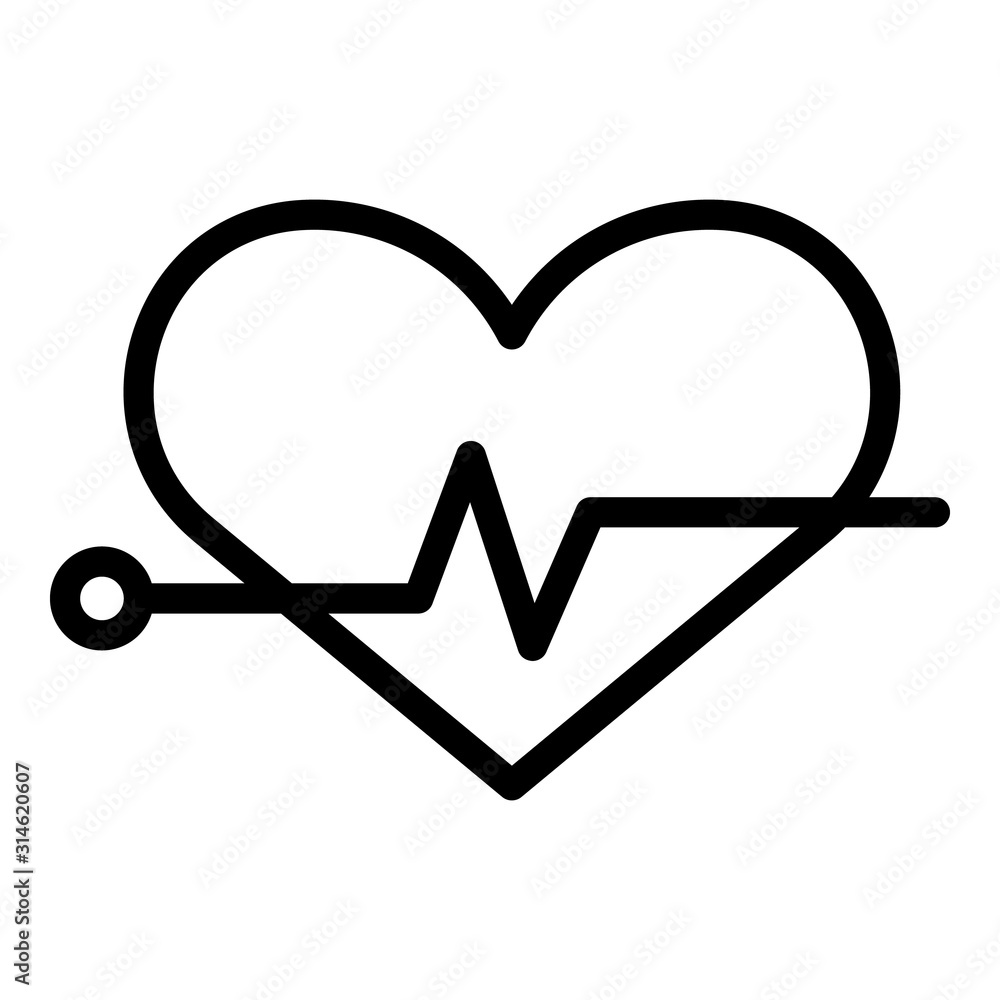 Poster heartrate icon. outline heartrate vector icon for web design isolated on white background