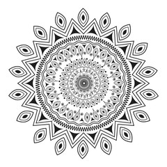 Doodle Style Floral Mandala Pattern Design.