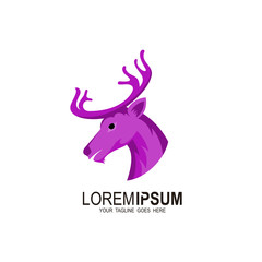 Deer logo, Animal design template