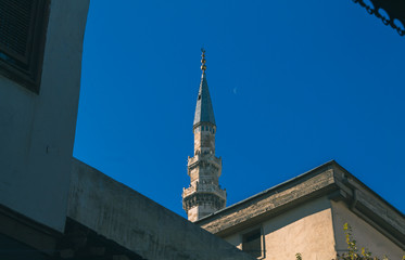 Fototapeta na wymiar Omayad mosque minaret