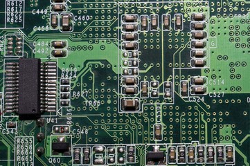 A combine electonic component on circuit on computerboards.