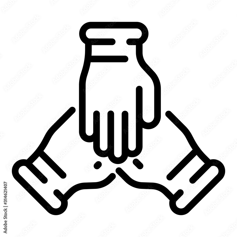 Poster team collaboration icon. outline team collaboration vector icon for web design isolated on white bac