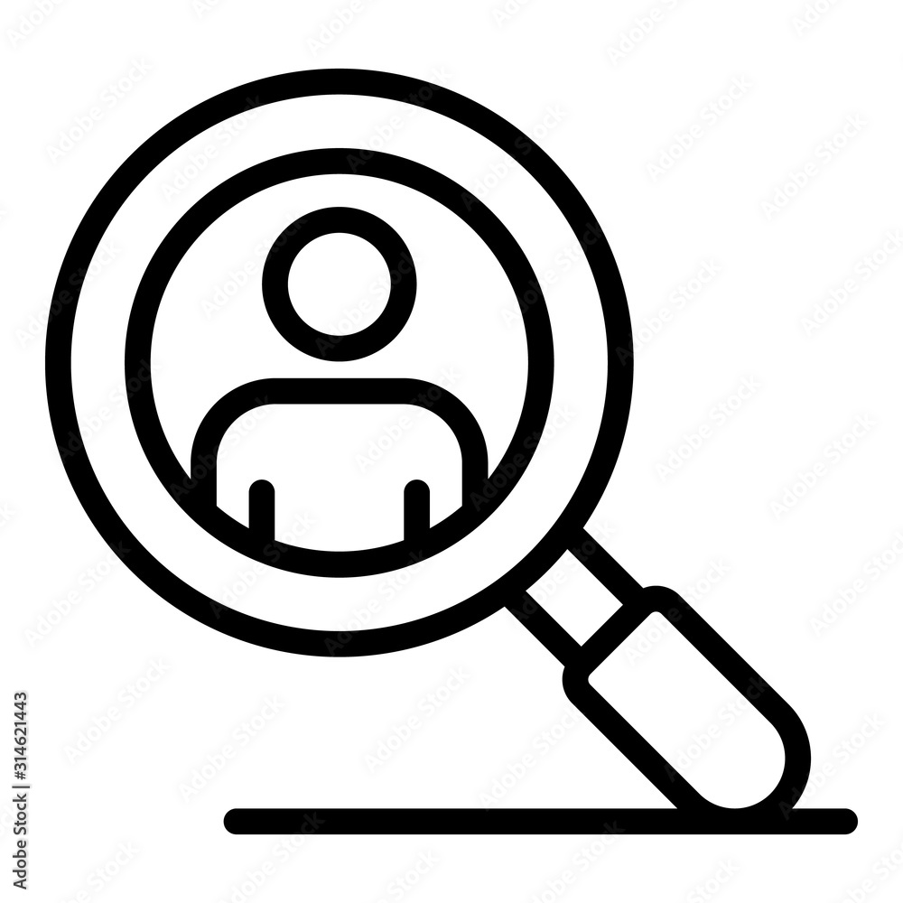 Aufkleber team search icon. outline team search vector icon for web design isolated on white background