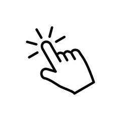 Finger icon, pointer signage trendy