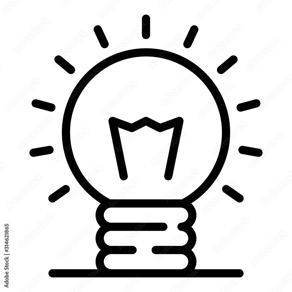 Poster light bulb idea icon. outline light bulb idea vector icon for web design isolated on white backgroun