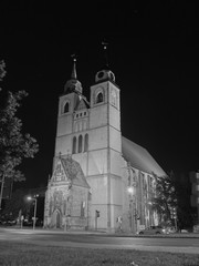 Fototapeta na wymiar St.-Johannis-Kirche Magdeburg monochromatic