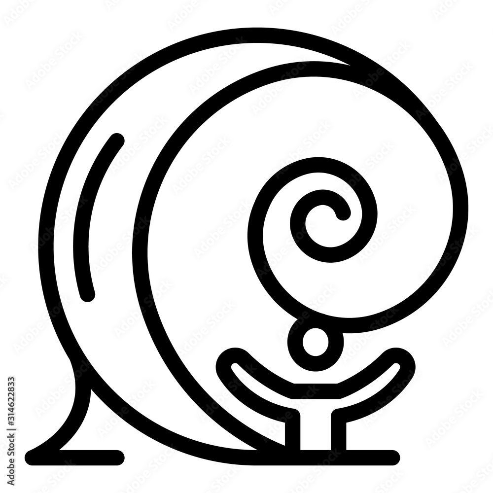 Poster man under tsunami wave icon. outline man under tsunami wave vector icon for web design isolated on w