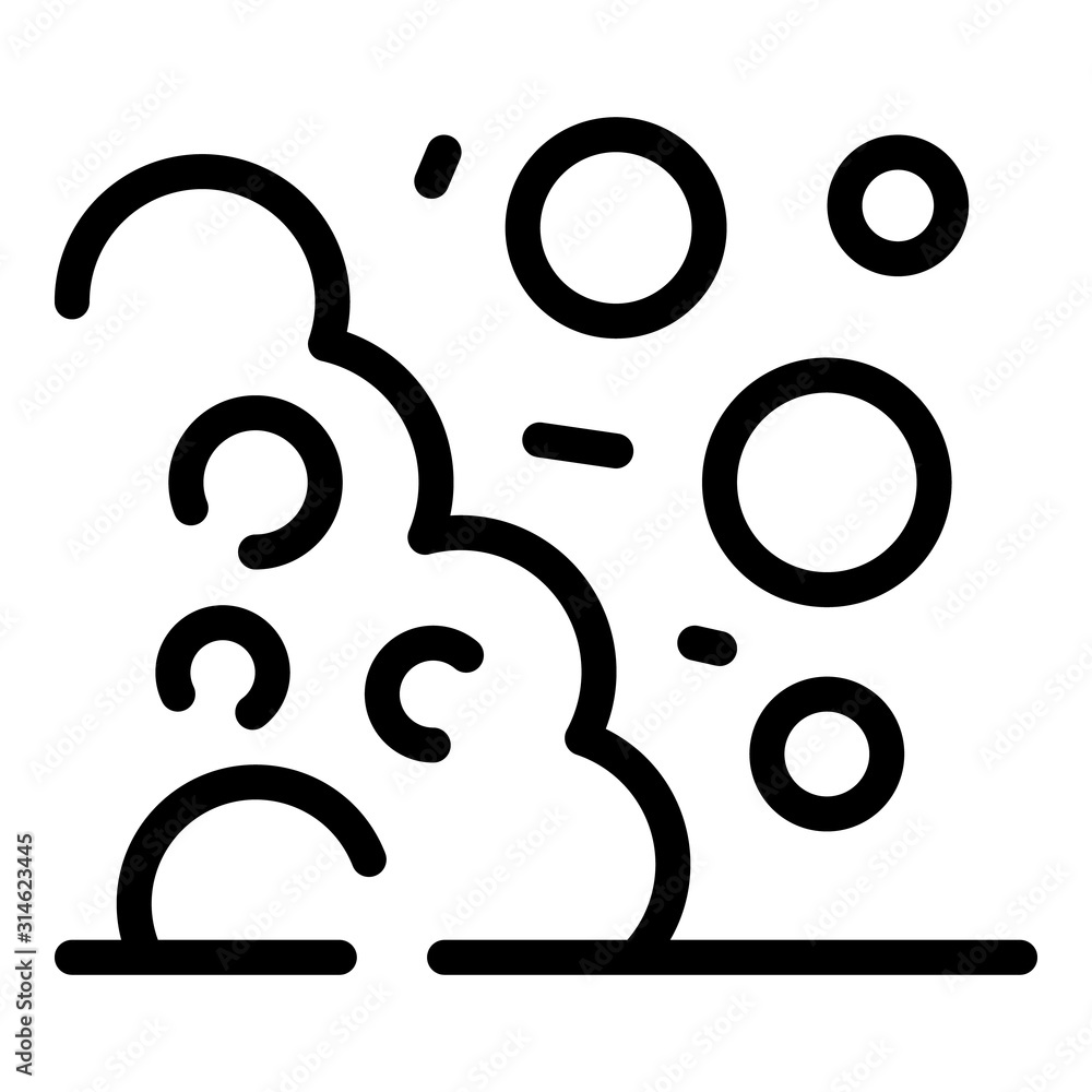 Poster rockfall collapse icon. outline rockfall collapse vector icon for web design isolated on white backg