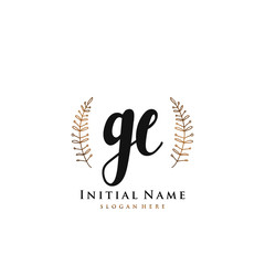 GE Initial handwriting logo vector
