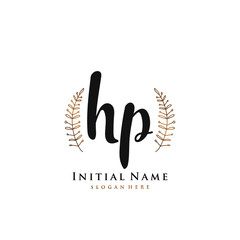 HP Initial handwriting logo vector