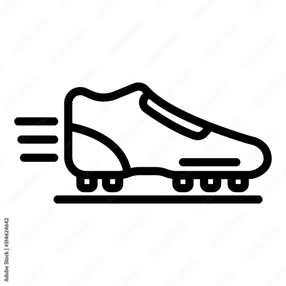 Aufkleber soccer boot icon. outline soccer boot vector icon for web design isolated on white background