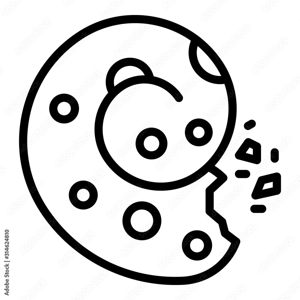 Aufkleber spiral cookie icon. outline spiral cookie vector icon for web design isolated on white background
