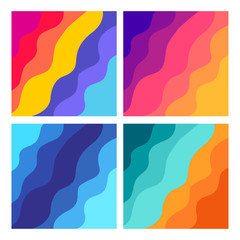set of colorful abstract background illustration vector