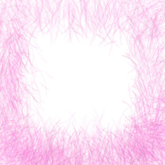 Fototapeta na wymiar Pink frame, abstract grass foliage