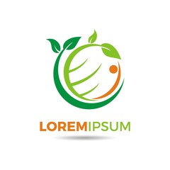 happy green logo in circle