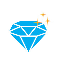 Diamond Icon Vector. Simple flat symbol. Perfect illustration on white background.