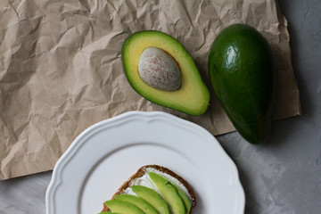 Avocado. Ingredients for making Breakfast. sliced avocado. cottage cheese and avocado sandwich....
