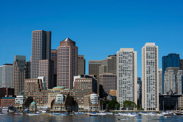 Fototapeta na wymiar Boston Skyline City Skyline