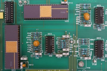 A vintage electronic device on a micro controller boards.