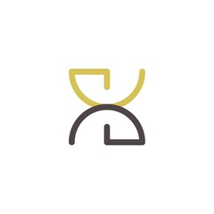 Modern Logo Design Inspiration, Business or Company Brand, Letter GE with Line