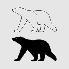 Obraz na płótnie Canvas drawing polar bear vector illustration