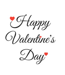 Happy Valentine's Day greeting card on abstract background with colorful texts and hearts, graphic design illustration wallpaper