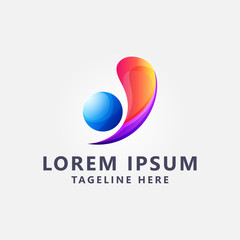 Premium Abstract Colorful logo design Vector