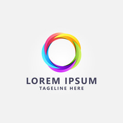 Premium Colorful circle logo design Vector