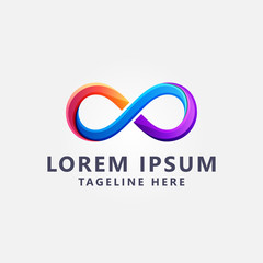 Premium Colorful Infinity logo design Vector