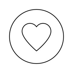 heart social media reaction isolated icon vector illustration design