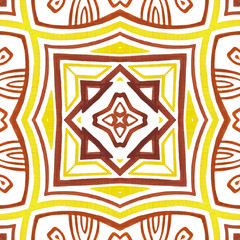 Stylized african tribal colorful motif in ethnic style. Geometric seamless pattern for site backgrounds, wallpaper, wrapping paper, fashion design and decor.
