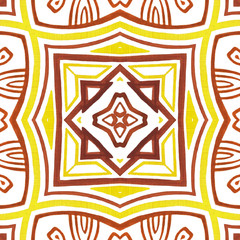 Stylized african tribal colorful motif in ethnic style. Geometric seamless pattern for site backgrounds, wallpaper, wrapping paper, fashion design and decor.