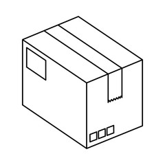 box package cargo isolated icon vector illustration design