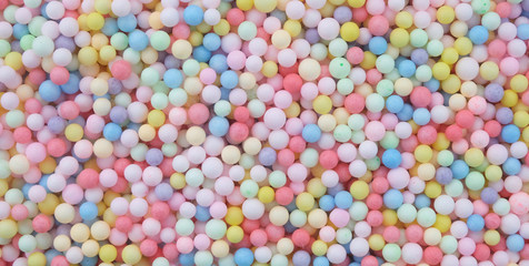 Colorful plastic foam background decoration