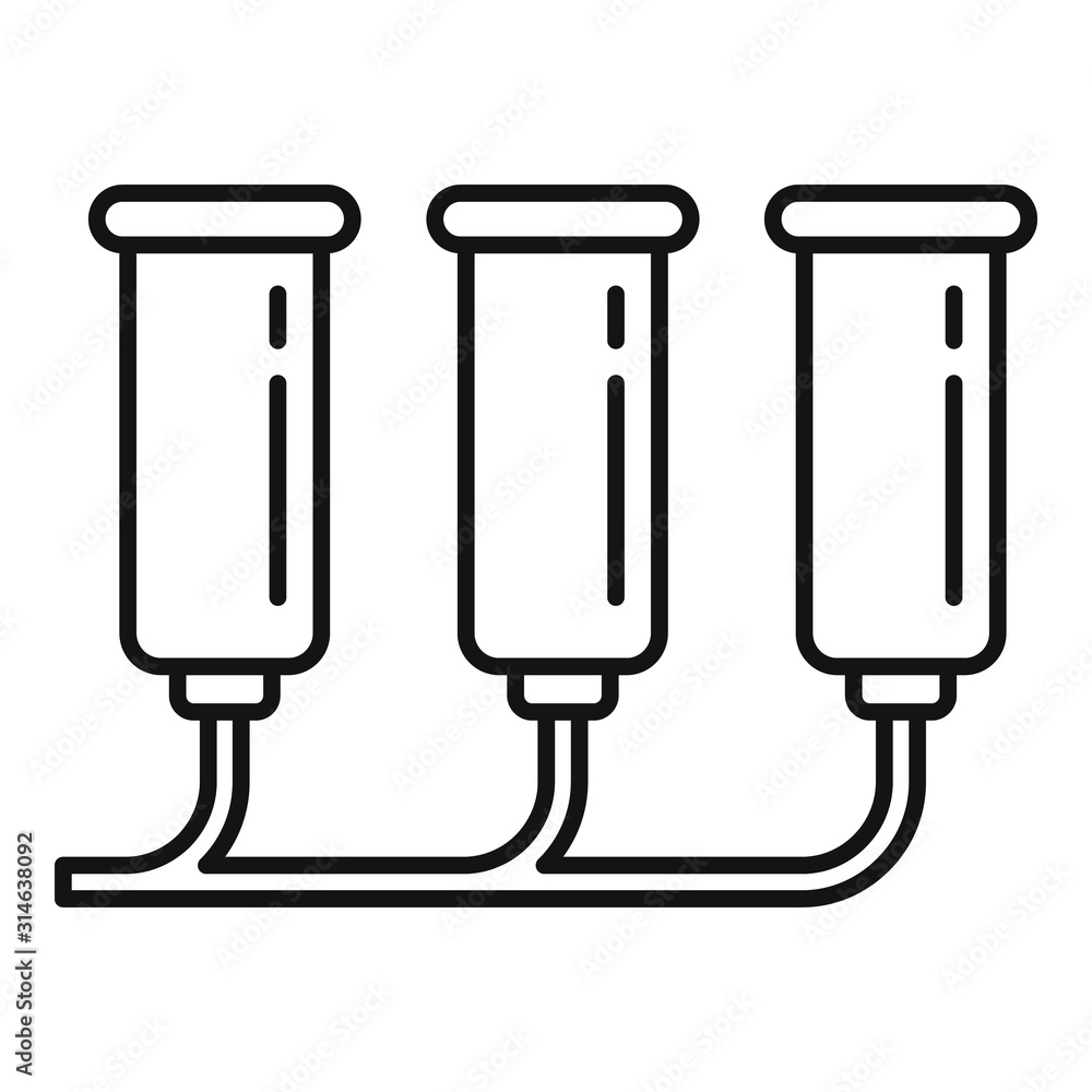 Poster milk assembly line icon. outline milk assembly line vector icon for web design isolated on white bac