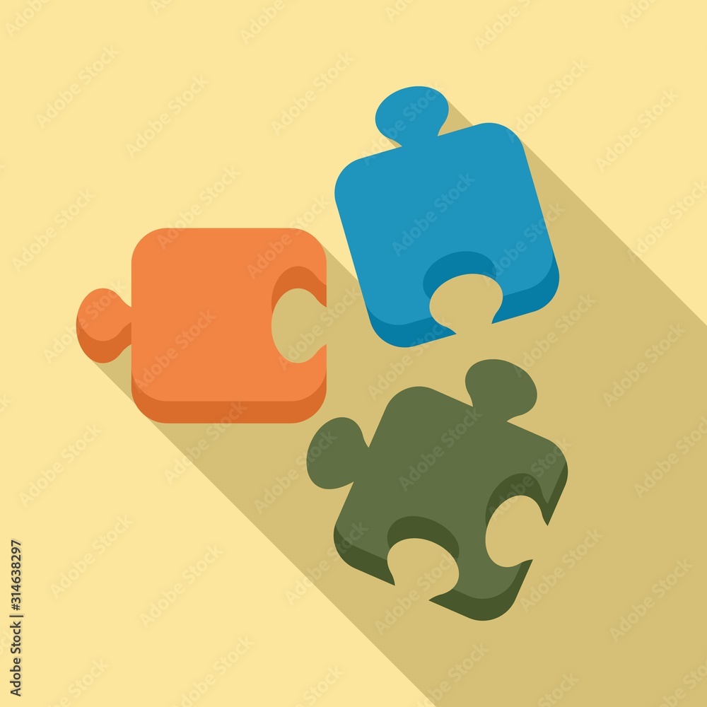 Aufkleber step puzzle icon. flat illustration of step puzzle vector icon for web design