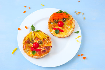 Kinder- Quiches mit Paprika