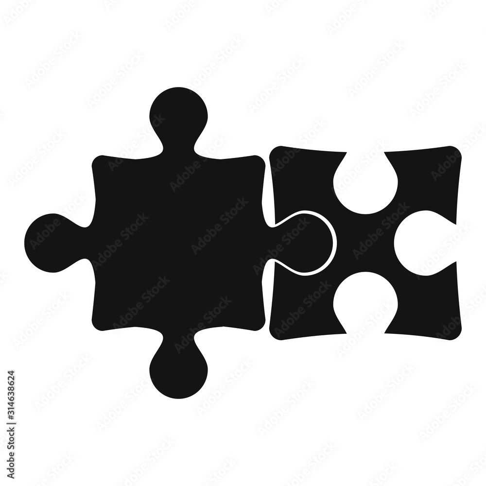 Poster square jigsaw icon. simple illustration of square jigsaw vector icon for web design isolated on whit