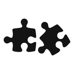Puzzle part icon. Simple illustration of puzzle part vector icon for web design isolated on white background