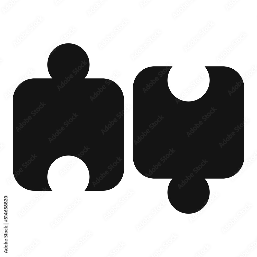 Poster scheme puzzle icon. simple illustration of scheme puzzle vector icon for web design isolated on whit