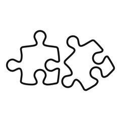 Puzzle part icon. Outline puzzle part vector icon for web design isolated on white background