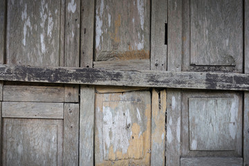 Antique wooden house windows, Old wood