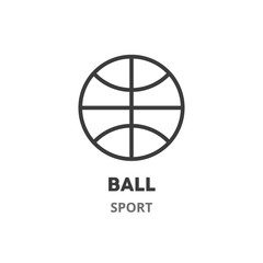 Volleyball ball thin line icon. The USA symbols. Vector illustration symbol element for web design.