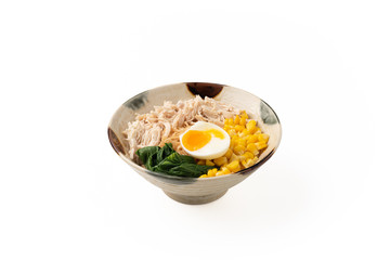 dry noodle corn with vegetable food isolated 