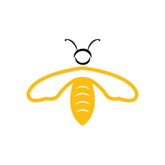 Bee Logo template Vector illustration.