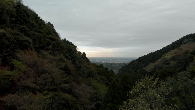 山間空撮ドローン